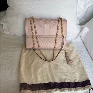 Tory Burch Blush Quilted Shoulder Bag